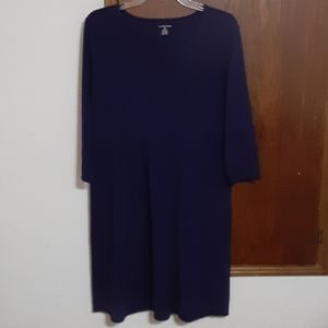 Deep purple Lands' End knit dress large petite